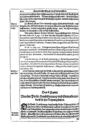 Das 18. Capitel. Von der Perser Handthierung und Gewerbe wodurch sie ihre Nahrung suchen.
