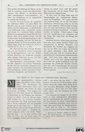 Der Knick in der Längsachse mittelalterlicher Kirchen