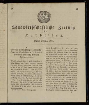 Monat Februar 1831