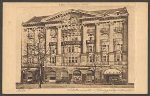 Ansichtskarte "Hotel Excelsior Berlin", Königgrätzer Straße