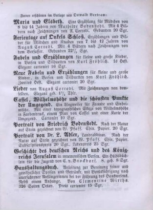 Werbung Verlag Oswald Bertram