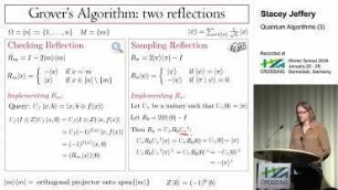 CROSSING Winter School 2016: Quantum Algorithms (3)