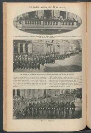 El desfile militar del 25 de mayo