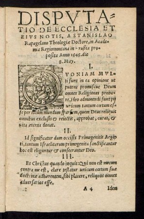 Disputatio De Ecclesia Et Eius Notis ...