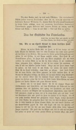 Aus der Geschichte des Vaterlandes