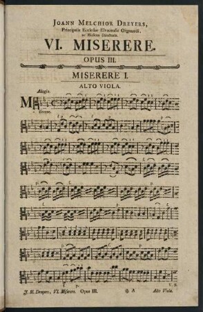 1-50, VI. Miserere. Opus III. Alto Viola.