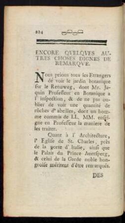 Encore Quelques Autres Choses Dignes De Remarque