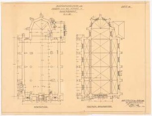 St. Laurentius, Rudersdorf bei Wilnsdorf: Unterer und oberer Grundriss (1909) 1:100