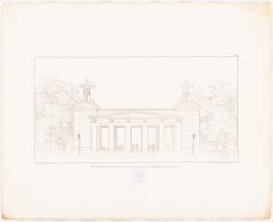 Neue Wache (Königswache), Berlin: Ansicht, Grundriss, Giebelfeld, Fries