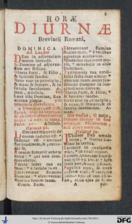 Horae Diurnae.
