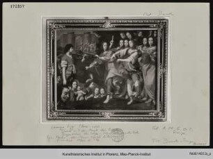 David mit dem Haupte Goliaths, Gruppenbildnis der Töchter und Söhne des Agnolo Galli