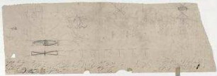 Skizze und handschriftliche Notiz (russisch)