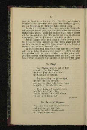 26. Zweierlei Gesang.