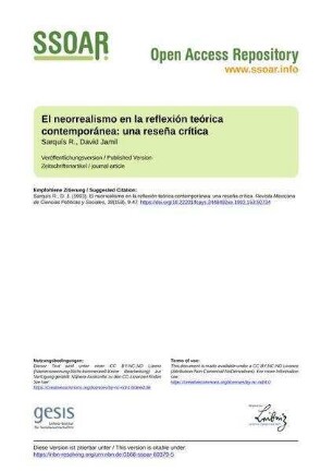 El neorrealismo en la reflexión teórica contemporánea: una reseña crítica