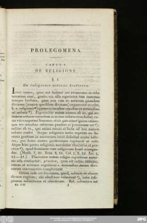 Caput I. De Religione.
