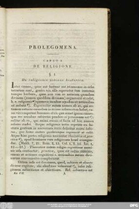 Caput I. De Religione.