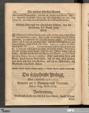 Die sechzehende Predigt.