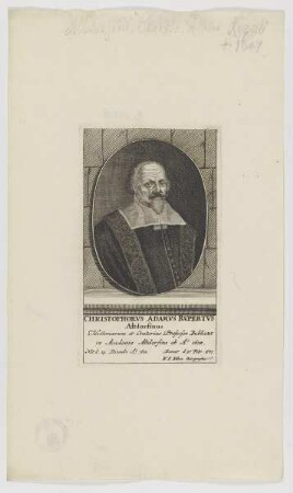 Bildnis des Christophorvs Adamvs Rvpertvs