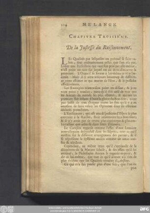 Chapitre Troisiéme. De la Justesse du Raisonnement.