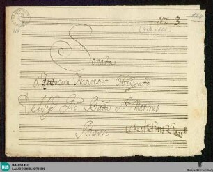 Sonatas - Mus. Hs. 814 : fl, vl (2), b; D; GroF 878 FarinaS 2004 6