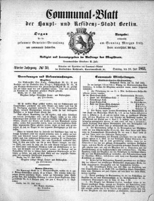 1863,30: No. 30, 26. Juli 1863