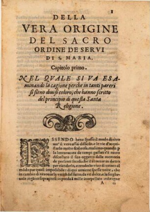 Vera origine del sacro ordine de'servi di santa Maria ...