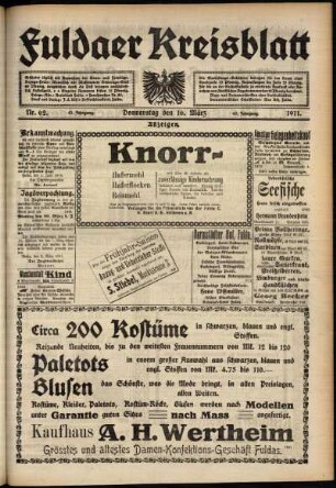 Zweite Ausgabe vom Donnerstag, den 16. März 1911.