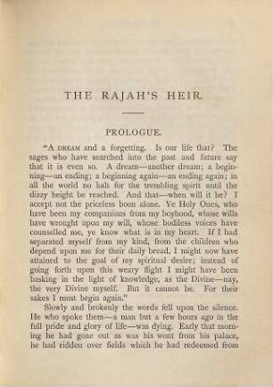 The Rajah's Heir : (A novel) In two volumes. Collection of British Authors, Tauchnitz Edition. Vol. 2654. 2655, 1