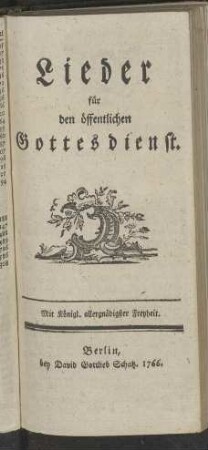 Lieder für den öffentlichen Gottesdienst