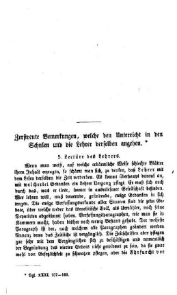 Zerstreute Bemerkungen, welche den Unterricht in den Schulen und die Lehrer derselben angehen : [Fortsetzung]
