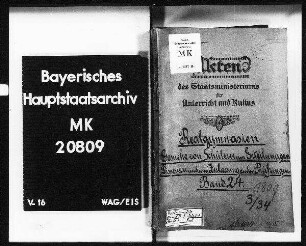 Realgymnasien. Gesuche von Schülern etc.