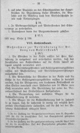 VIII. Kohlenstaub.