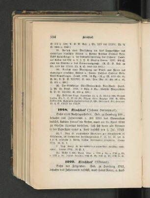 1928. Kirchhof (Johann Hieronymus).