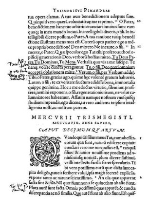 Mercurii Trismegisti, Aesculapio, Bene Sapere, Caput Decimumquartum