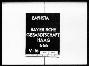 Briefe an die bayerische Gesandtschaft von Max Preysing