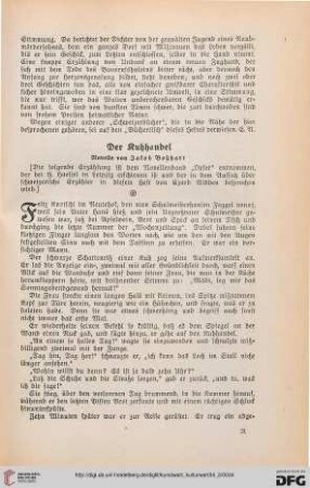 34: Der Kuhhandel : Novelle