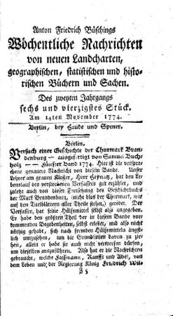 Sechs und vierzigstes Stück