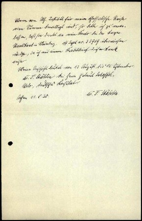F. Stählin an DAI Athen