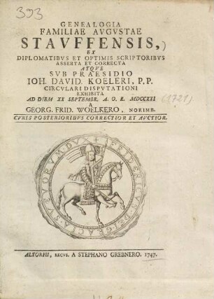 Genealogia familiae augustae Stauffensis