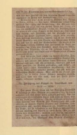 Fortsetzung des Krieges in Deutschland von 1621 - 1630
