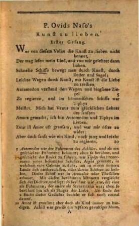 P. Ovids Naso's Kunst zu lieben : Ein Gedicht in drey Gesängen