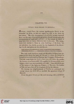 Chapter VII: Voayge from Thebes to Dendera