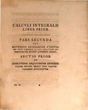 Institutio calculi integralis. 2