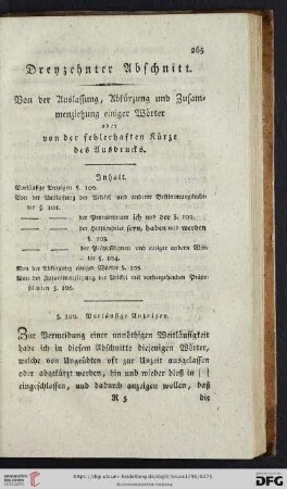 Dreyzehnter Abschnitt: Von der Auslassung, Abkürzung und Zusammenziehung einiger Wörter […]