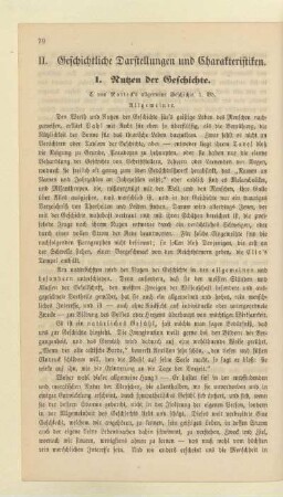 II. Geschichtliche Darstellungen und Charakteristiken