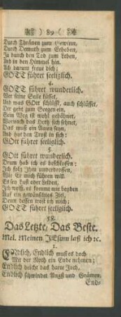 58. Das Letzte, Das Beste
