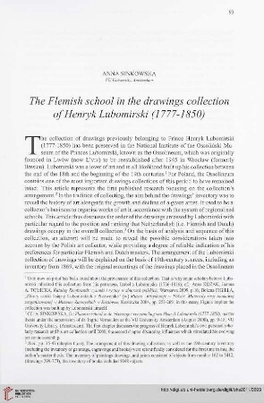73: The Flemish school in the drawings collection of Henryk Lubomirski (1777-1850)