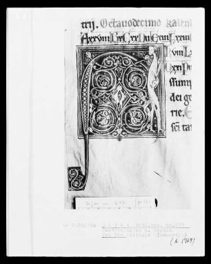 Martyrologium und Regula S. Benedicti: Initiale A