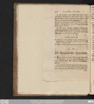 Tit. III. De stipulatione servorum.