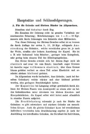 Hauptsätze und Schlussfolgerungen.